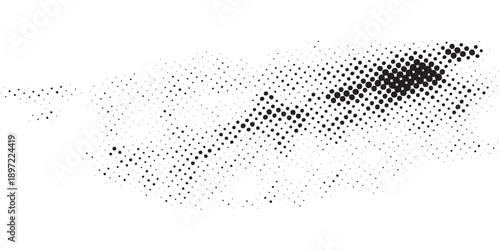 Abstract Halftone Pattern with Scattered Dots and Lines.