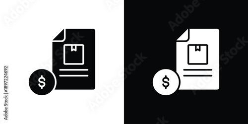 Bill Icon Sheet Black And White