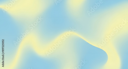 Bild auf Leinwand A smooth, abstract background with flowing gradients of soft yellow and light blue, creating a calming and ethereal mood