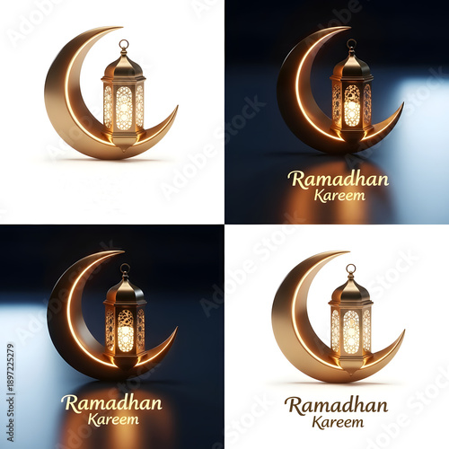 Flat design of Ramadan banner background