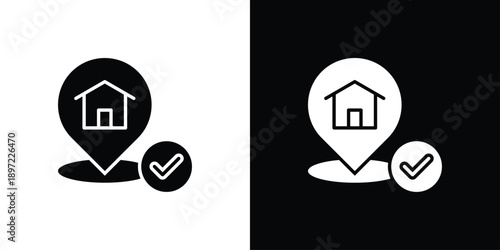 Location Icon Sheet Black And White