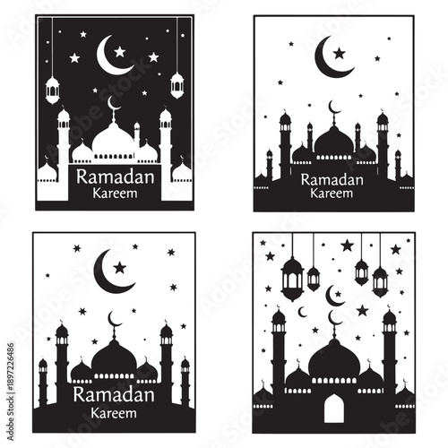 ramadan  karem card design vector illustration