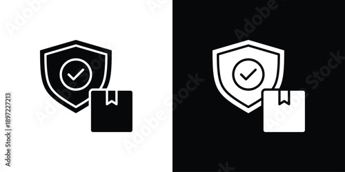 Secure Icon Sheet Black And White
