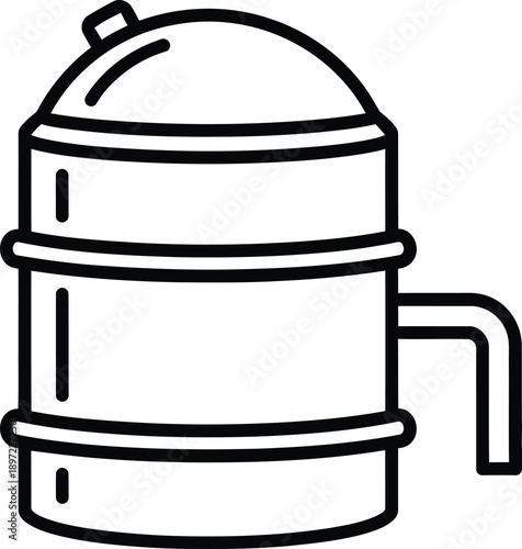 Simple line drawing of a water boiler