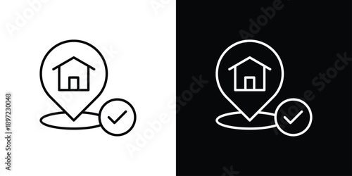 Location Icon Sheet Black And White