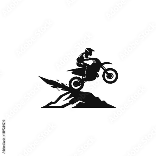 Dirt Bike Stunt: A dynamic silhouette of a rider conquering the challenging terrain, displaying skill and daring on a dirt bike. The image captures the adrenaline rush and excitement of motocross