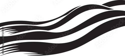 Black wavy lines on a white background illustration design