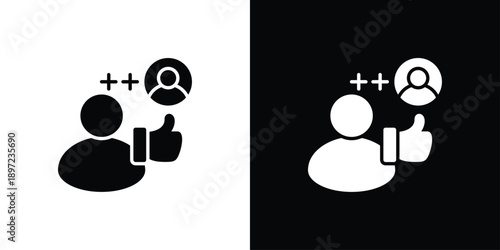 Following Icon Sheet Black And White