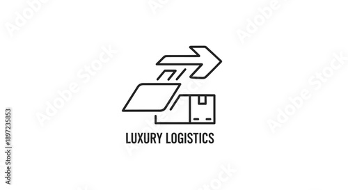 Luxury Logistics Delivery Icon Symbol.
