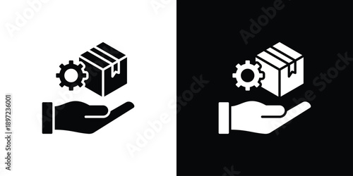 Product Management Icon Sheet Black And White