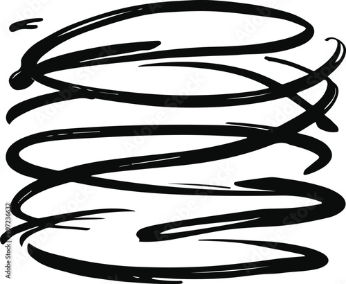 Highlight underline doodle element, organic hand-drawn stroke, bold black line, transparent background, isolated graphic, content creator friendly style 2