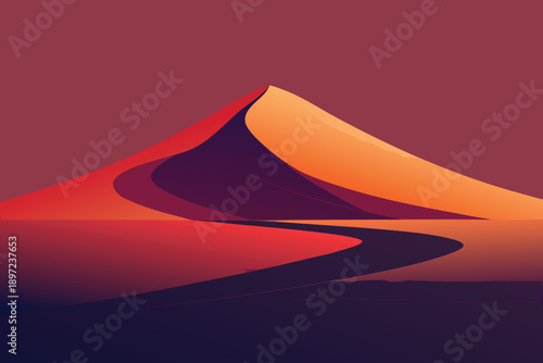 volcano in the desert