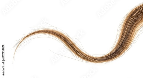 A flowing lock of hair waving gently, captured in a close-up view