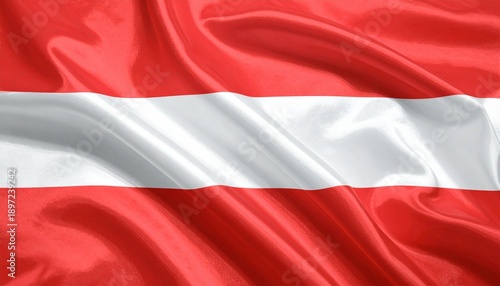 The Austrian national flag with red-white-red horizontal bands is shown with realistic fabric folds and light reflections, evoking heritage, identity, and national pride. Free Download The Austrian national flag with red-white-red horizontal bands is shown with realistic fabric folds and light reflections, evoking heritage, identity, and national pride. - GFXLoad