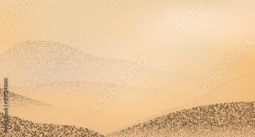 Abstract golden sand dunes landscape.
