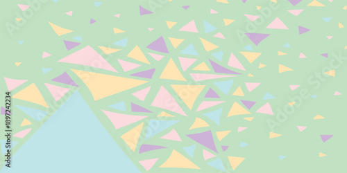 Abstract Pastel Triangles Geometric Pattern Background.