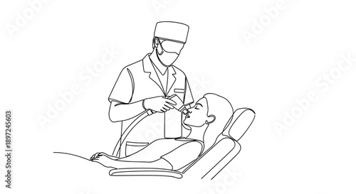 Male cosmetologist performing facial skin treatment on a woman. Laser therapy for beauty and anti-aging procedure. Rejuvenation and dermatology concept.Transparent background 