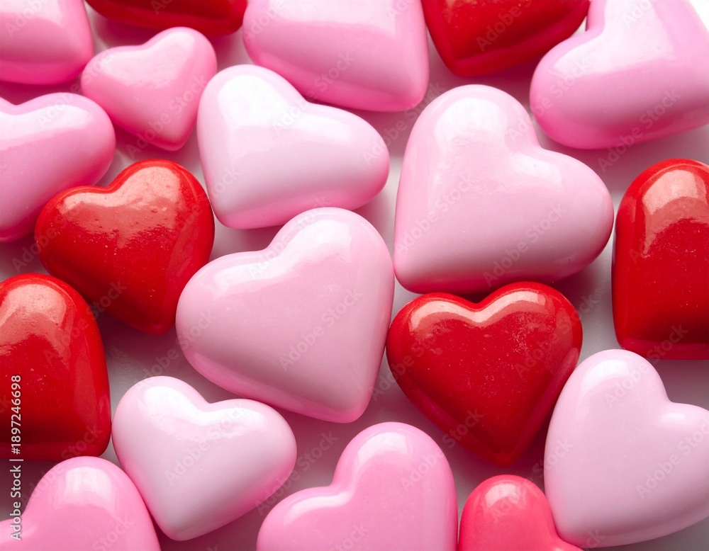 Fototapeta premium red and pink cute hearts
