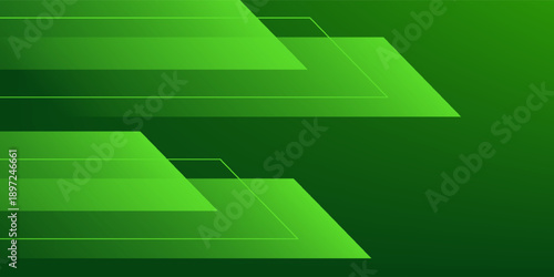 Abstract green sporty background template vector with shiny lines and lights.