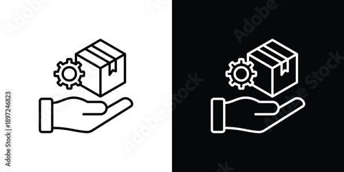 Product Management Icon Sheet Black And White