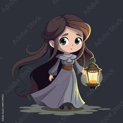 little girl with a magic wand a fairy land