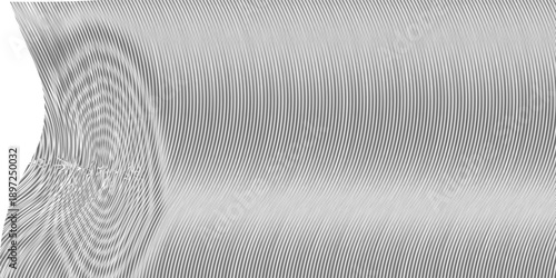 Narrow black-white vertical lines. Symmetric geometric ornament. Striped seamless pattern, abstract wallpaper. Digital paper for textile print, page fill. Vector