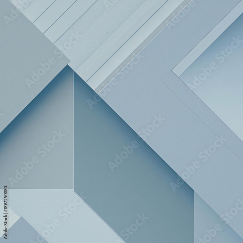 Soft blue surface with interwoven lines and modern style shapes.