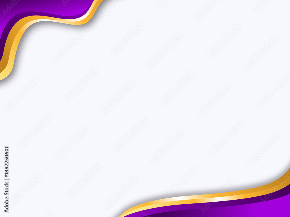 Obraz premium Abstract Purple and Gold Wavy Background with Smooth Elegant Curves