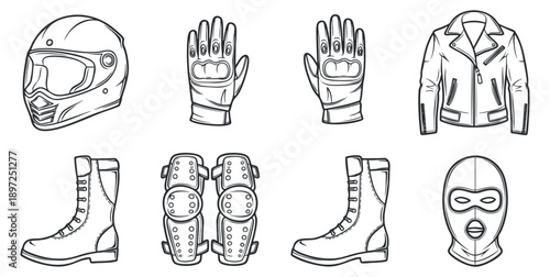 A collection of geometric decorative patterns in black and white vector style, ideal for textiles and creative projects