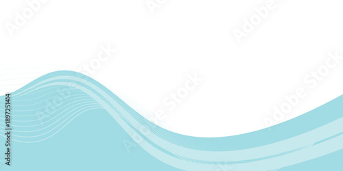 Abstract blue wave background, minimal wave design concept, vector illustration. for banner, banner.