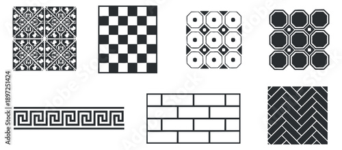 A collection of hot air balloons carrying gifts in black and white outline vector style, perfect for festive designs and celebrations