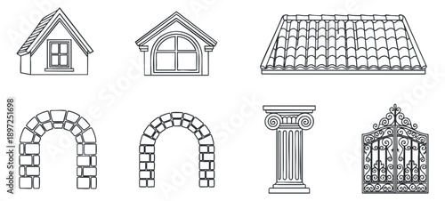 A set of illustrations showing various head massage techniques in minimalist line art style, ideal for wellness and spa promotions