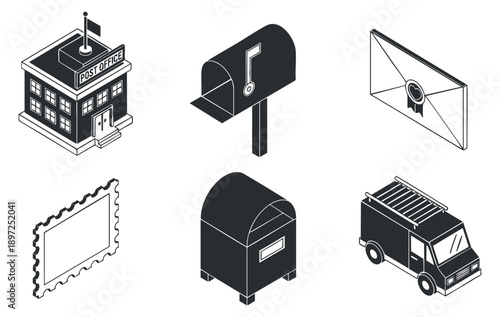 A collection of eight decorative snowflake and star designs in outline vector style, perfect for winter-themed projects and holiday decorations