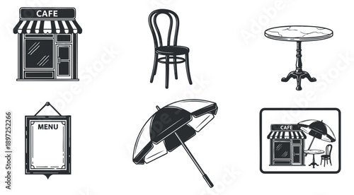 A set of NFC payment icons featuring smartphones, cash, and transaction gestures in a clean outline vector style, ideal for fintech and mobile payment applications
