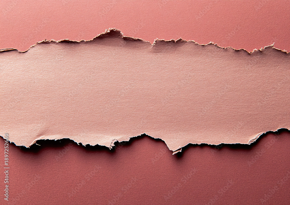 Fototapeta premium Torn paper revealing layered texture creating a minimalist backdrop for modern creative compositions
