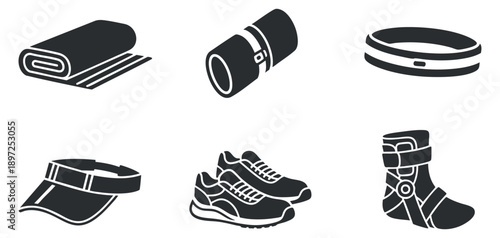 A collection of electric scooters and charging stations in minimalist outline vector style, ideal for urban mobility projects