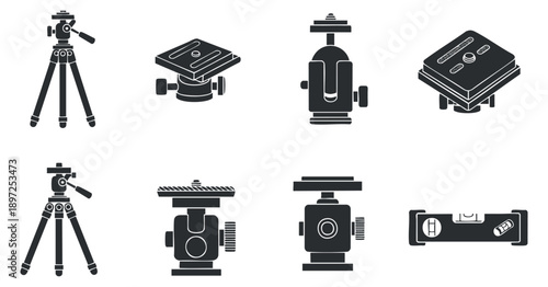 A collection of various laboratory glassware including flasks and beakers in black and white outline vector style, suitable for educational materials and scientific illustrations