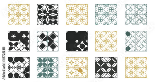 Geometric pattern collection abstract designs