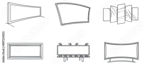 A group of business professionals discussing analytics and data in a clean outline vector style, suitable for corporate presentations and reports