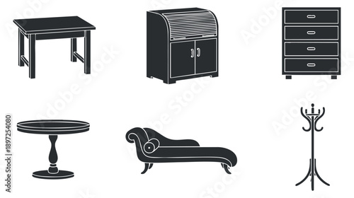 A collection of financial and transaction icons in clean outline vector style, suitable for digital finance and e-commerce projects
