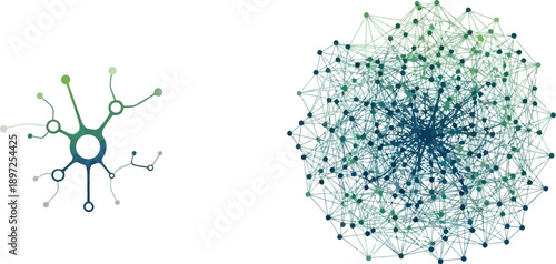 Abstract neural network or molecule structures