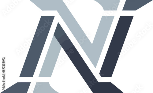 Geometric letter N logo with sharp angles