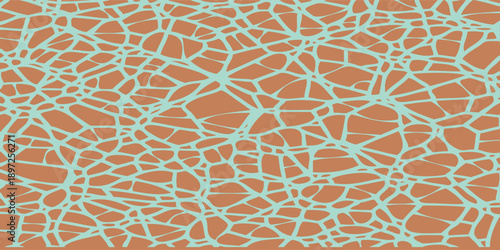 Abstract Network Pattern with Interconnected Lines and Geometric Shapes.