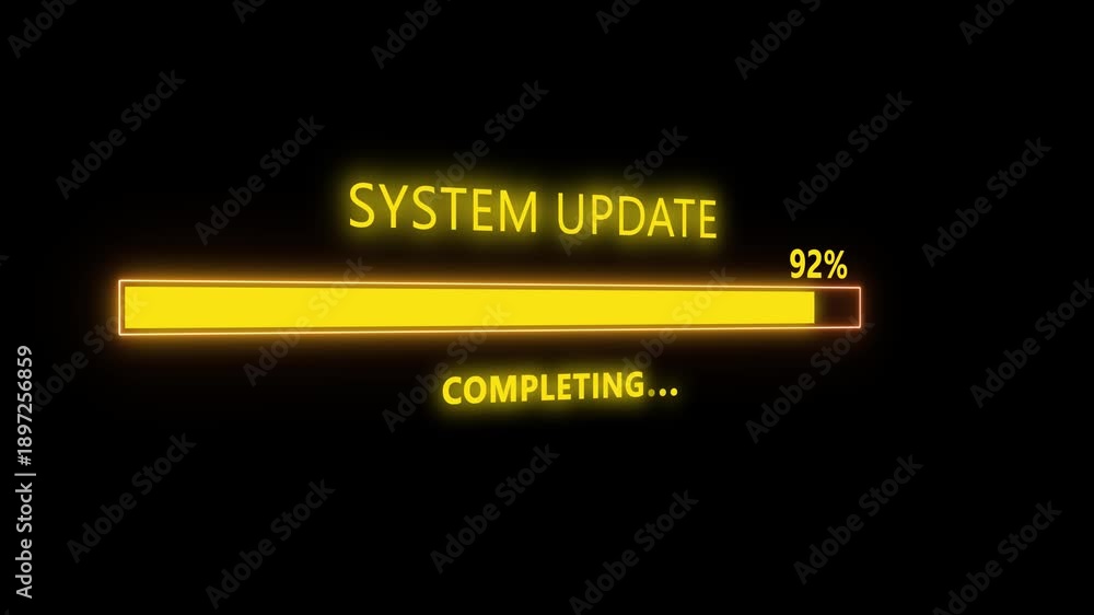 Updateprogress Line Vidéo Stock Pixel System Updating animation with progress bar. System ...