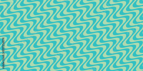 Abstract wavy pattern with turquoise and light green colors.