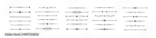 Vintage decorative lines. text dividers. Line border separators Vintage dividers. Vector