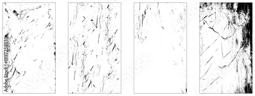 Bundle of four vertical grunge texture. 