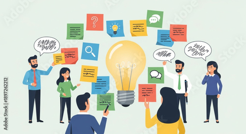 business concept illustration with people