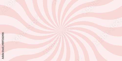 Retro vintage grunge baby pink radial burst sunburst ray pattern. Sunburst vector copyspace background. Vintage sunrays illustration swirl line. Abstract circuses, stripe background design.