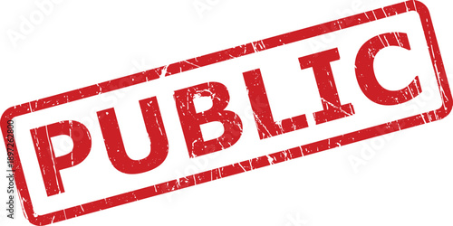 Red grunge rubber stamp clearly indicates a PUBLIC status or widely available information